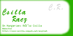 csilla racz business card